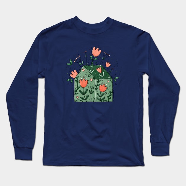 Blooming house Long Sleeve T-Shirt by Tania Tania